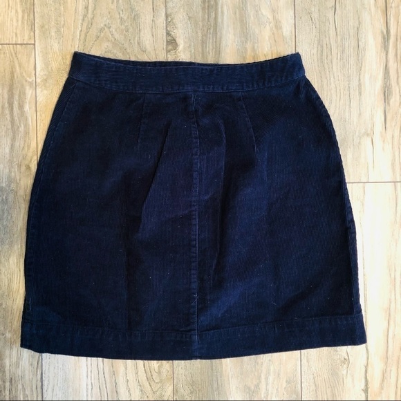 Old Navy Navy Blue Full Button Down Corduroy Mini Skirt Size 0 - Picture 6 of 6